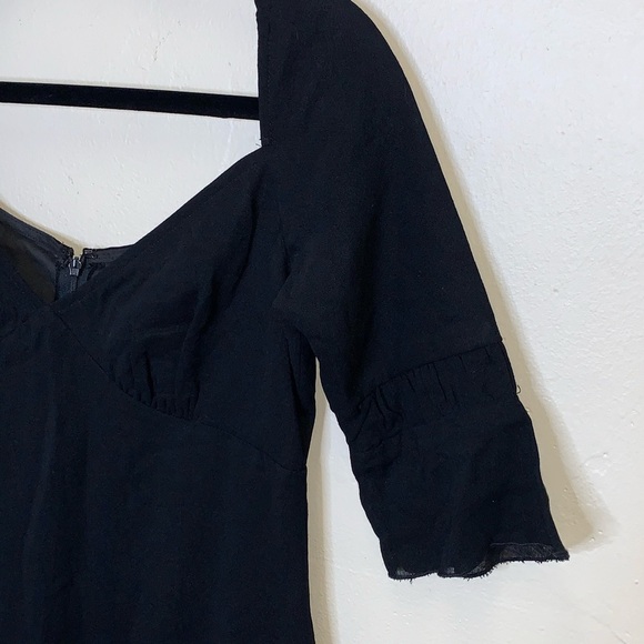 Tocca Black Embroidered Flower Vintage Style Dress - Picture 3 of 8